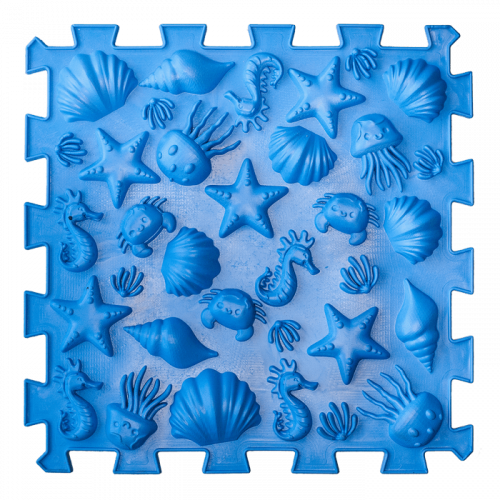 Mata sensoryczna do masażu "Puzzle Mix" Morskie dno 1 element