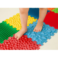 Mata sensoryczna do masażu stóp "Puzzle Mix" 10 elementów
